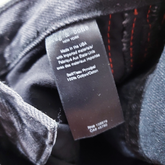rag & bone Black Straight Leg Jeans with a chic red stripe NWT - Picture 11 of 14